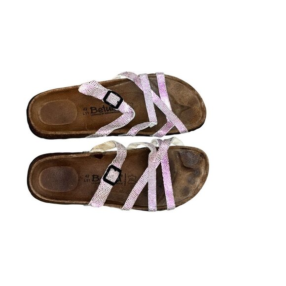 Betula By Birkenstock Pink Strappy Slip On Women's Sandals Size 42/11 - Picture 1 of 6